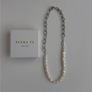 521 Pearl Necklace Silver Chain